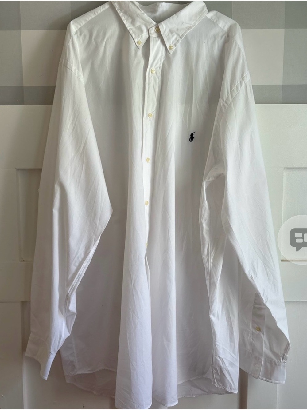 Ralph Lauren Classic White Button-Down Oxford Shirt with Polo Emblem